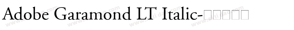 Adobe Garamond LT Italic字体转换